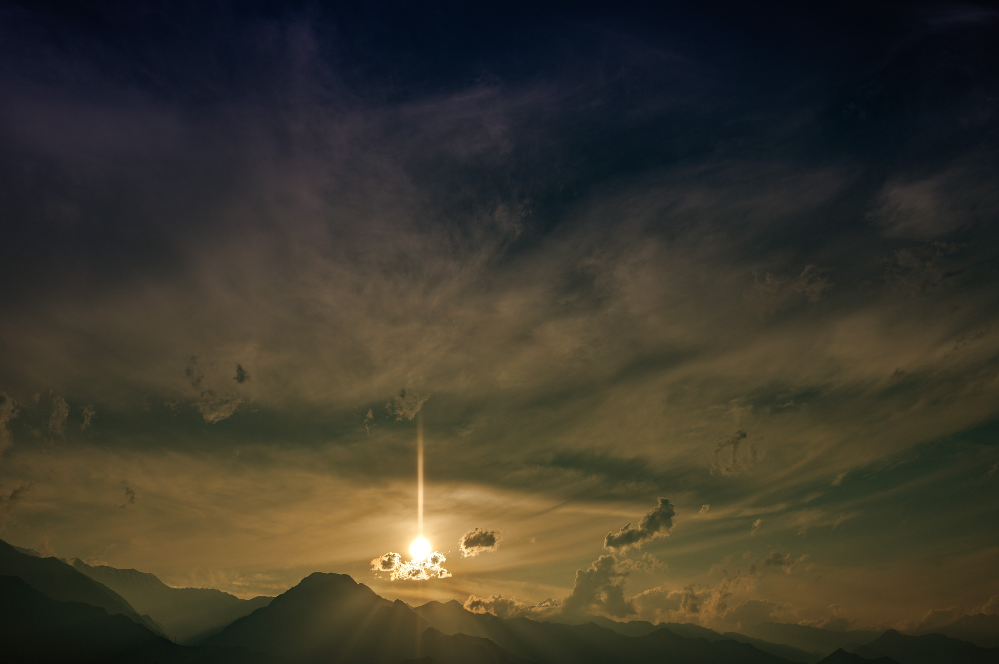 安曇野夕景